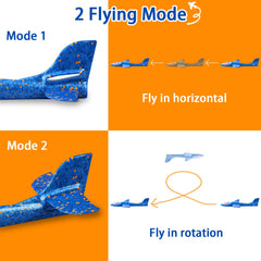 CUKU foam airplane night flight with glowing LED visibility