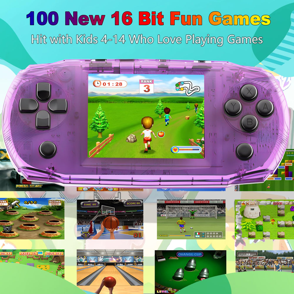 CULAGEiMi handheld console purple back view showcasing compact travel-friendly design