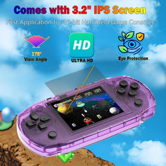 CULAGEiMi handheld console purple side view highlighting ergonomic grip for kids
