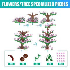 cumeysnon 205 flower and tree accessories add nature-inspired detail