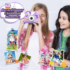 Cimizi Upgrade Kids Camera dual-selfie mode supports front and rear shots for creative setups.