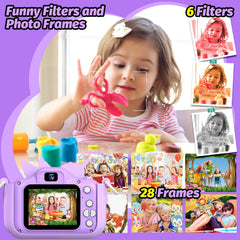 Cimizi Upgrade Kids Camera 32GB SD card stores thousands of memories.