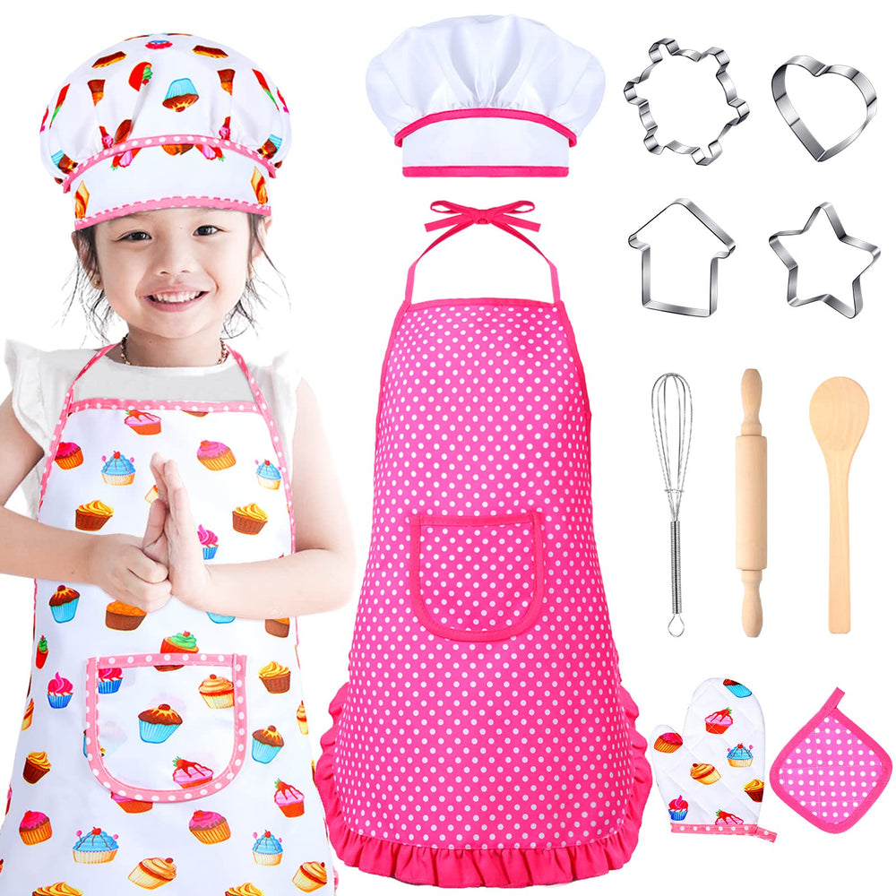Cunhill white cupcake-design apron supports fun role-play in the kitchen