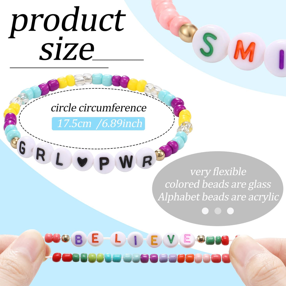 Cunno colorful letter beads designs close-up for playful styling
