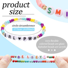 Cunno colorful letter beads designs close-up for playful styling
