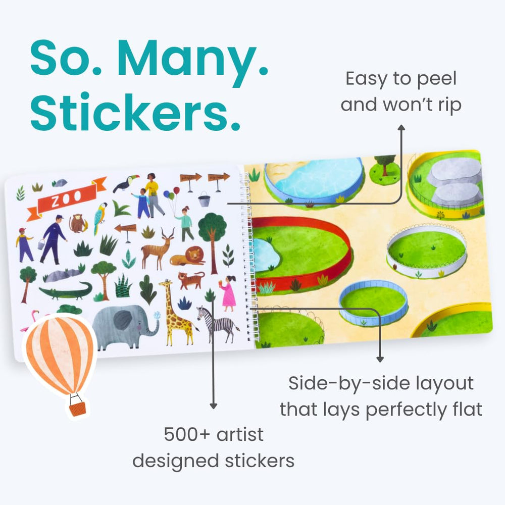 CUPKIN All Around Town zoo scene encourages imaginative play and motor skills.
