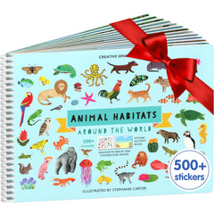 Cupkin animal sticker book cover with colorful wildlife scenes for kids
