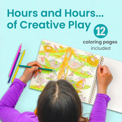 Cupkin Bird Sticker Book spiral binding keeps pages flat for easy sticking.