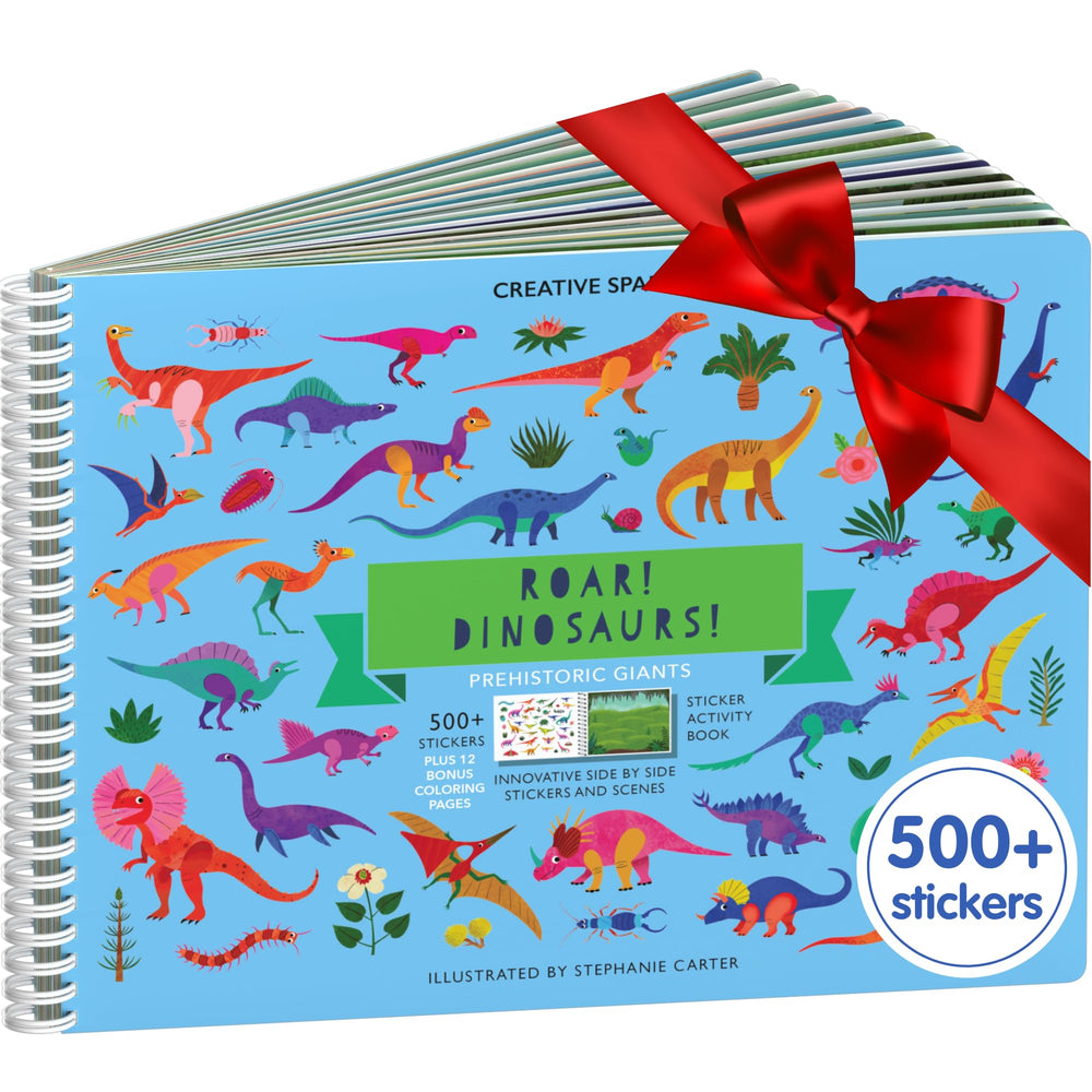 Cupkin dinosaur sticker book cover inviting creative play