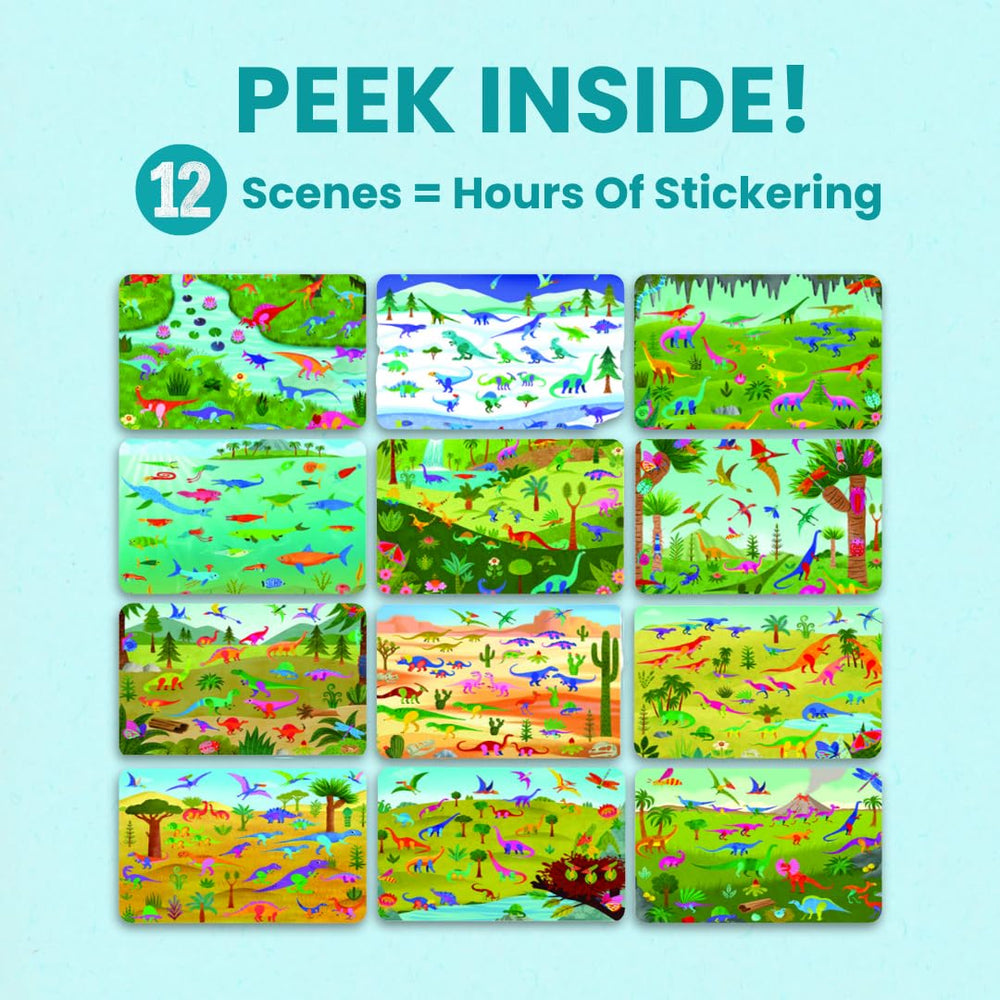 Cupkin dinosaur scene-4 offers diverse dinos to boost color exploration