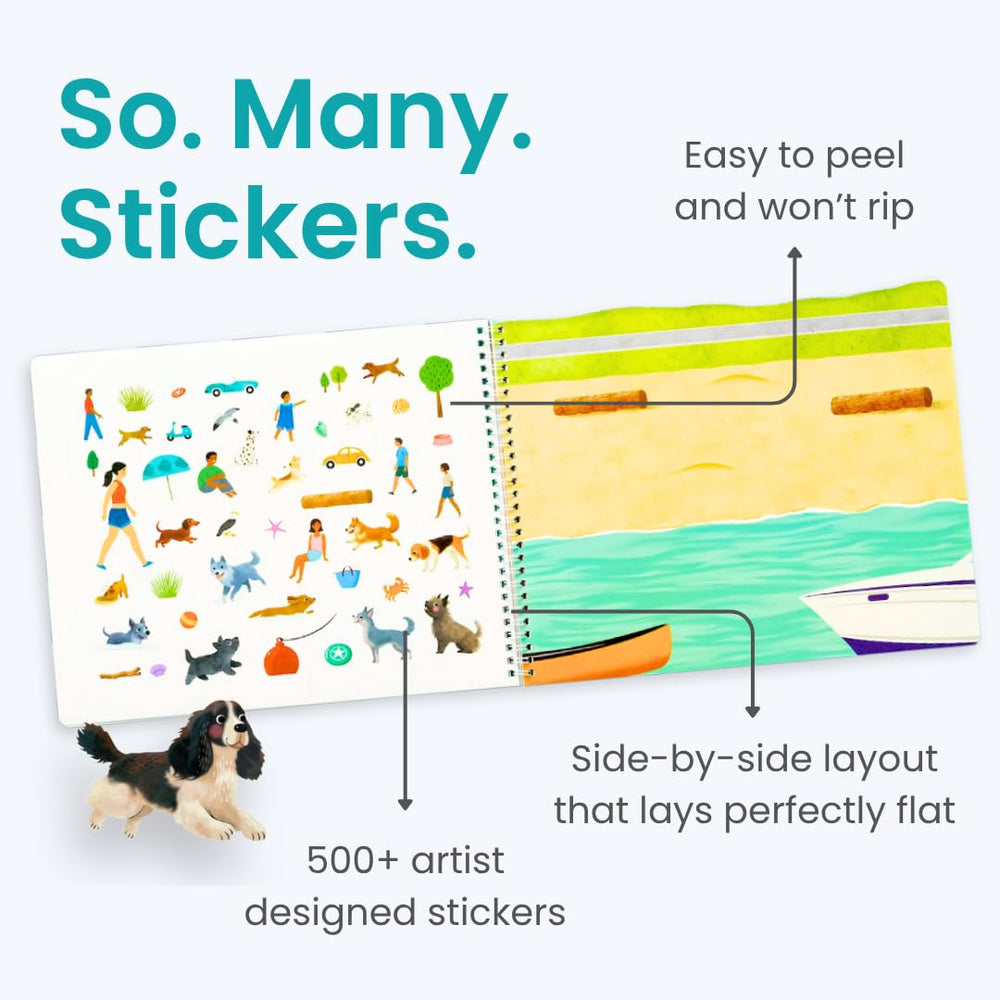 Cupkin Dog Sticker Book with 500+ stickers for creative play on the go