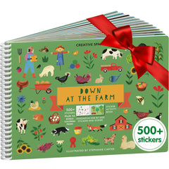 Cupkin Farm Animal Sticker Book cover, perfect travel-friendly activity for kids.