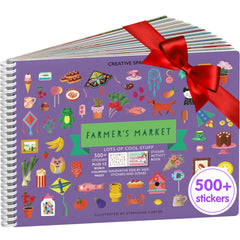 Cupkin Farmers Market Sticker Book cover with bright, inviting art to spark creative play.