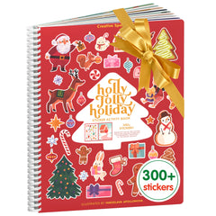 Cupkin Holly Jolly sticker book cover for festive, clutter-free crafting.
