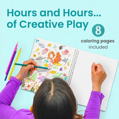 Cupkin Mermaid Stickers: side-flat layout supports easy use and flatter pages for tiny hands.