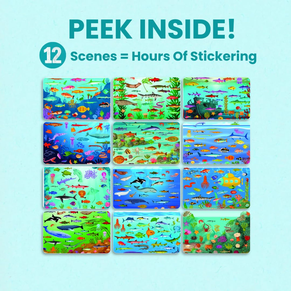 Cupkin Ocean Sticker Book coloring pages pair with sticker play