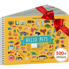 Cupkin pet sticker book cover with vibrant pets for screen-free travel fun