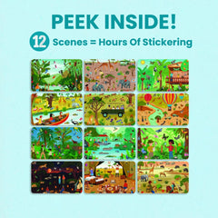 Cupkin safari-scene-4-stickers supports mess-free, travel-friendly craft time.