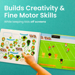 CUPKIN side-by-side pages support independent crafting with easy-peel stickers.