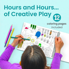 Cupkin side-by-side pages support easy sticker placement for tiny hands.