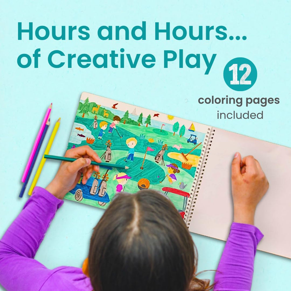 CUPKIN spiral-binding closeup shows lay-flat design for relaxed play and coloring.