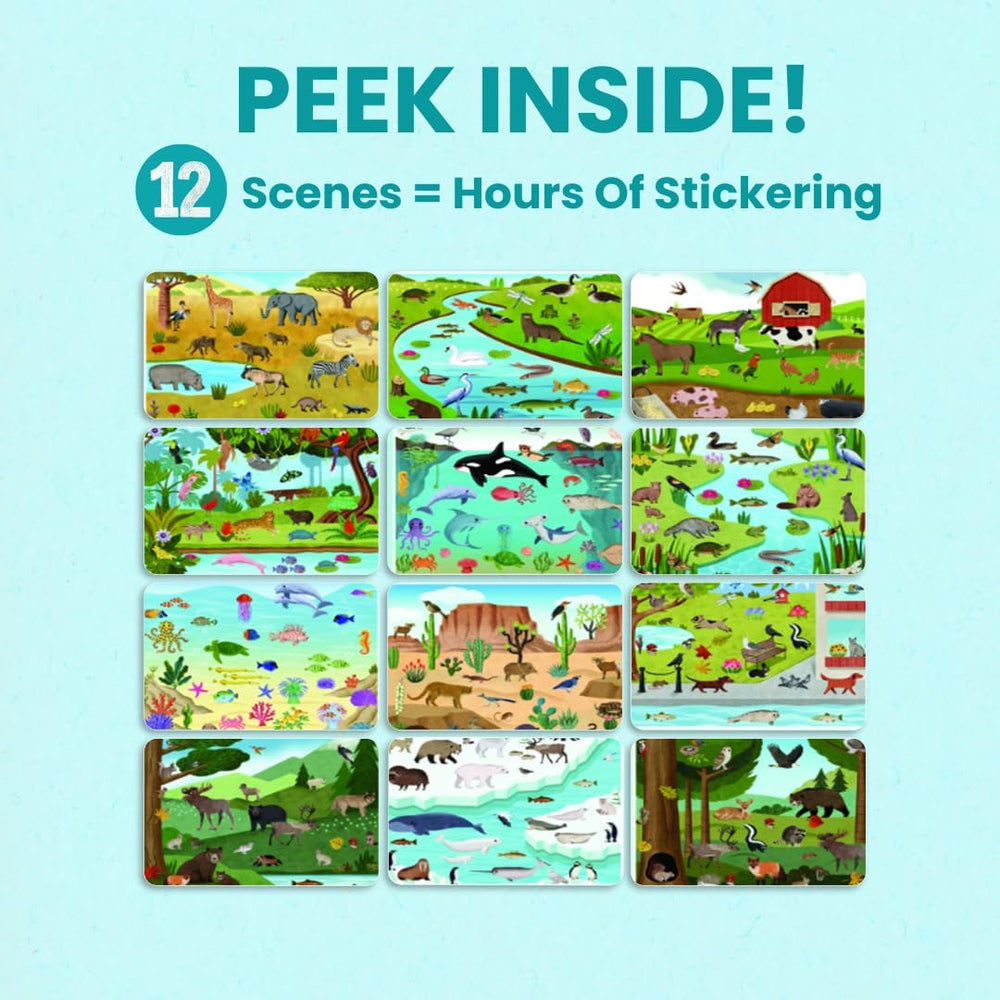 Cupkin wildlife sticker scenes to spark imaginative play
