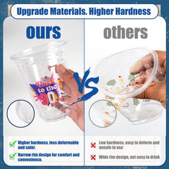 CUPLOOV clear 16oz plastic cup showcases drinks while staying sturdy.