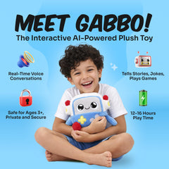 CURIO Gabbo side view demonstrates kid-friendly, durable construction for everyday play.