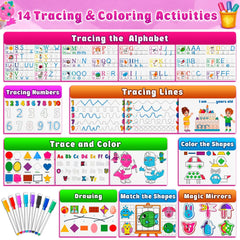 Curious 2 Learn 28 activities cover ABCs, numbers, shapes for early learning