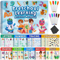 Curious 2 Learn hardcover preschool activity book cover—durable for daily, screen-free preschool practice.