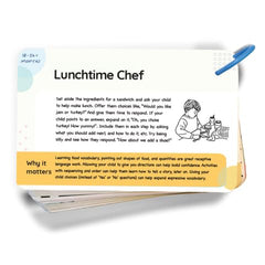 Curious Baby Speech Cards arranged for a cozy reading time scene.