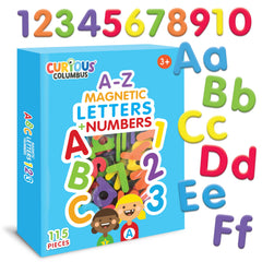 Curious Columbus magnetic letters on the fridge boost early spelling practice.
