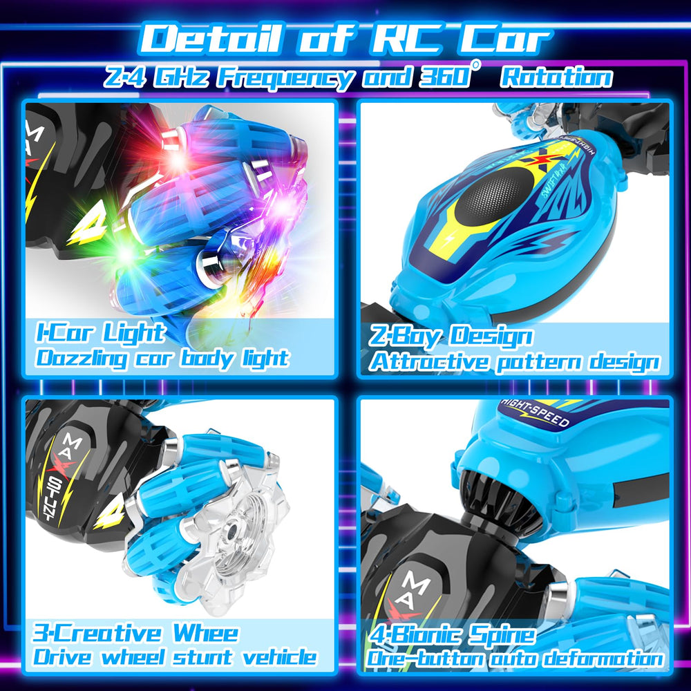 Cusocue gesture-sensing RC car with gesture watch control enables hands-free steering.