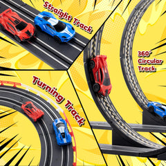 Cusocue slot car track assembly diagram helps quick, confident setup.