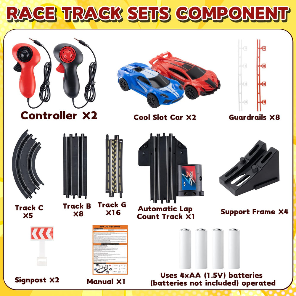 Cusocue track box and accessories keep everything organized.