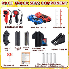 Cusocue track box and accessories keep everything organized.