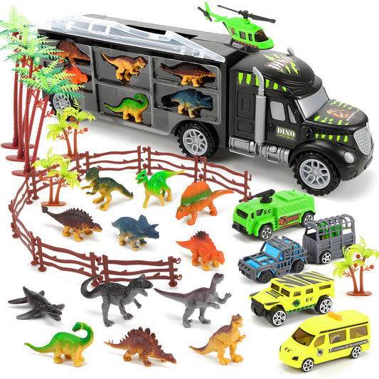 Cute Stone 34-in-1 dinosaur truck toy map view fuels imaginative play