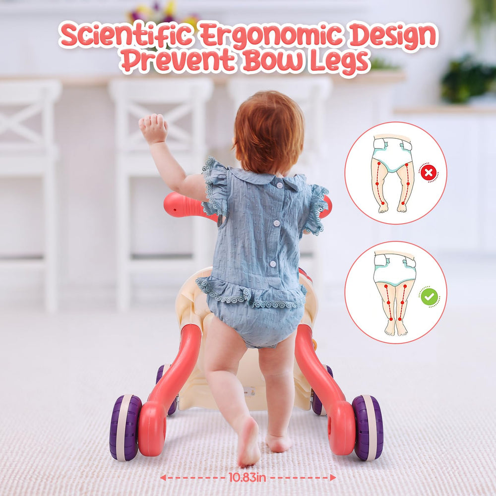 CUTE STONE Baby Walker stable structure reduces tipping risk during use