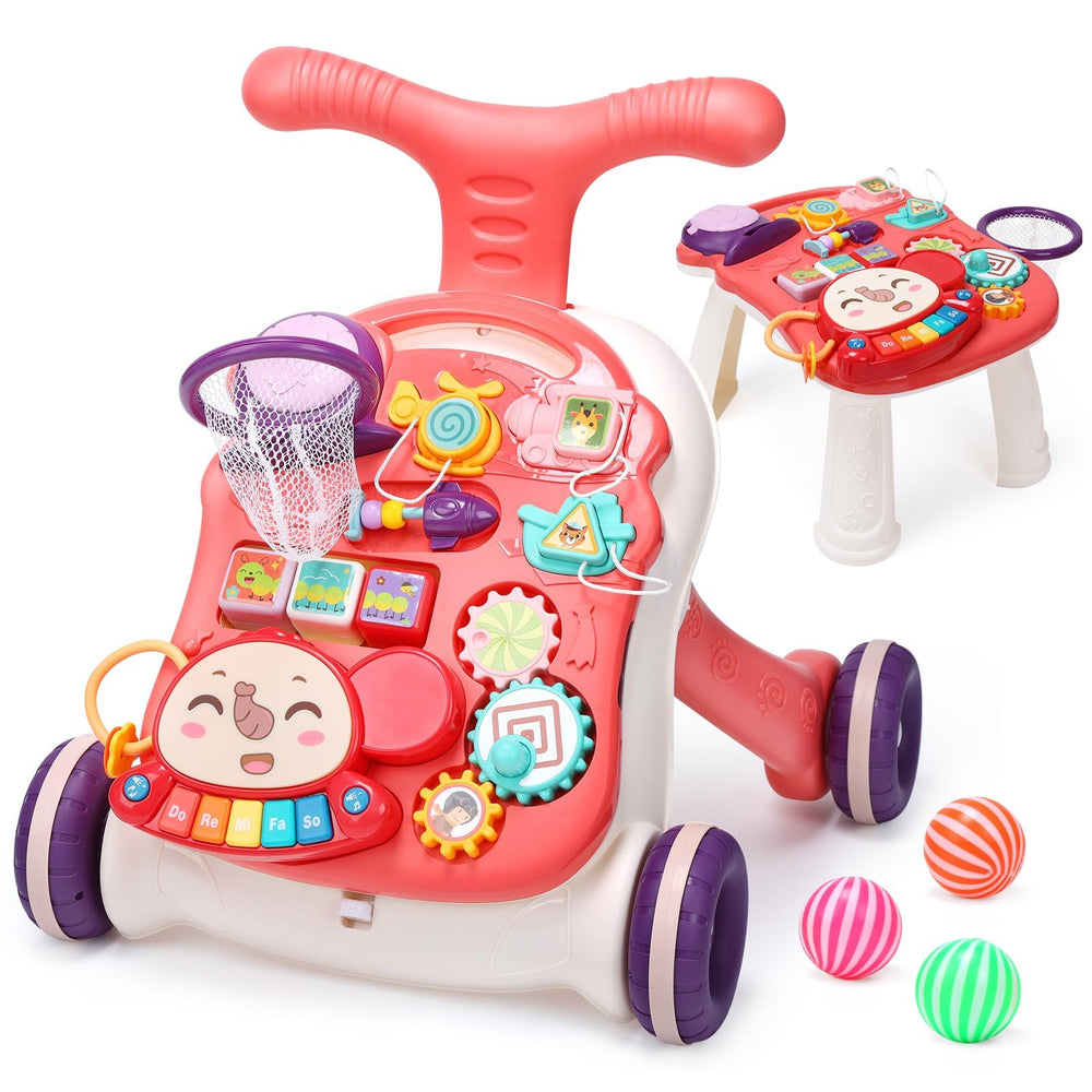 CUTE STONE Baby Walker sit-to-stand supports first steps with stable guidance