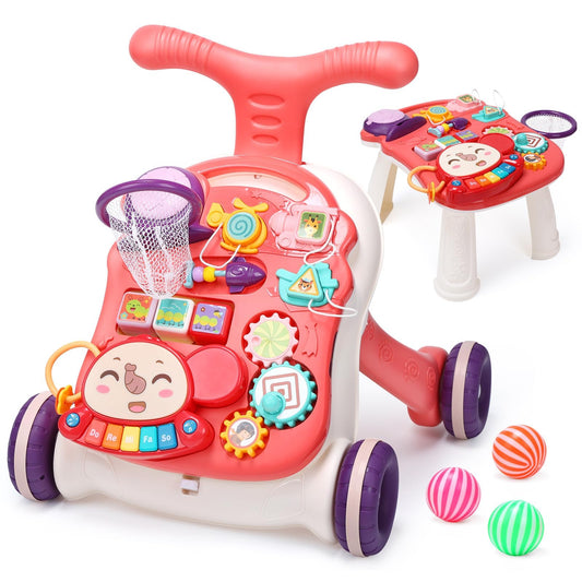CUTE STONE Baby Walker sit-to-stand supports first steps with stable guidance