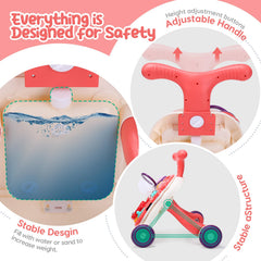 CUTE STONE Baby Walker weight adjustment with water or sand for stability