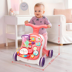 CUTE STONE Baby Walker non-slip rear wheel provides smooth speed control
