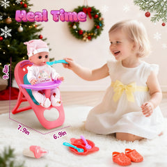 Cute Stone carrier bassinet — portable resting spot for gentle baby care pretend-play.