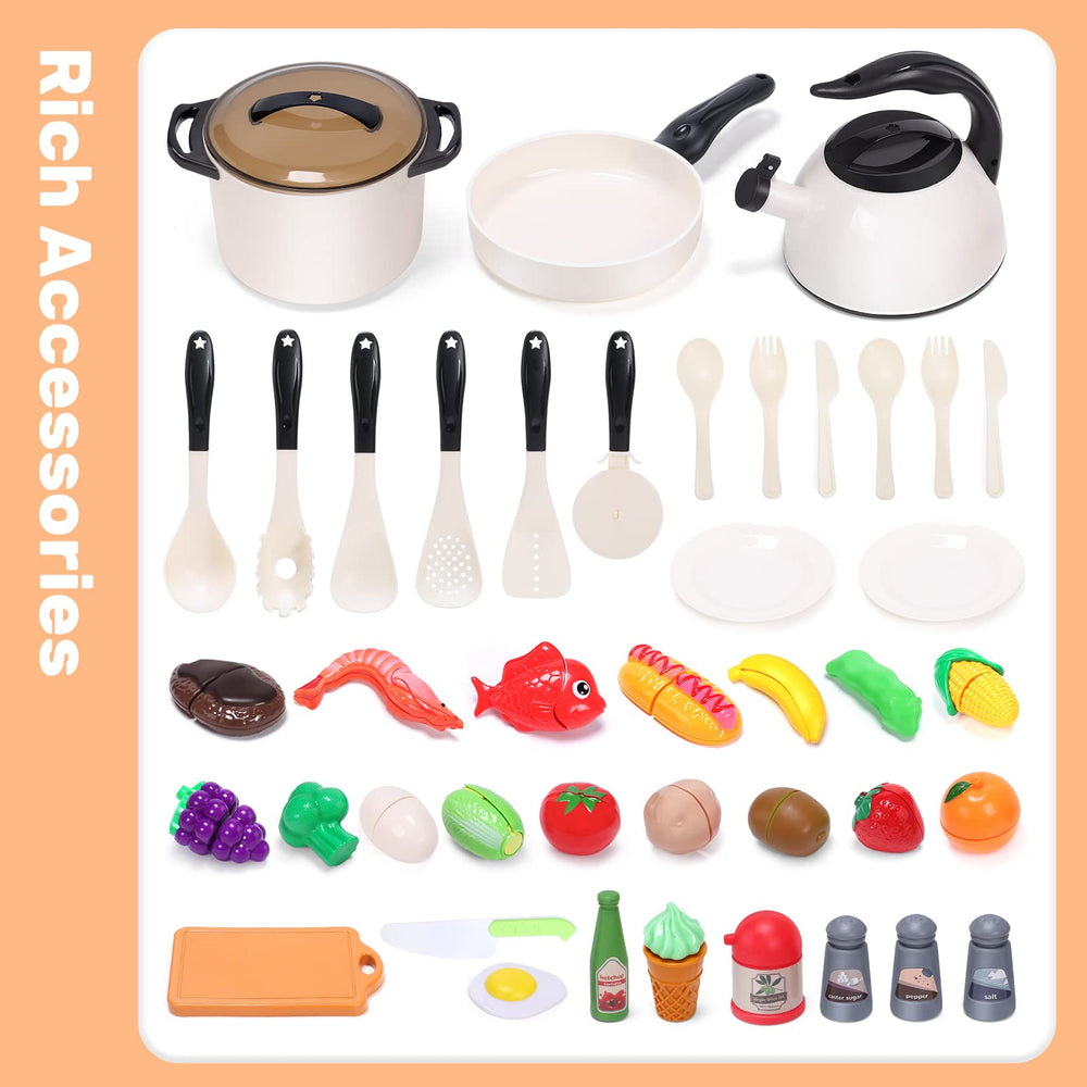 CUTE STONE durable ABS kitchen toys with smooth edges for safe play.