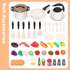 CUTE STONE durable ABS kitchen toys with smooth edges for safe play.