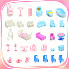 CUTE STONE Huge Dollhouse yard and balcony expanding outdoor fantasy play and social sharing.
