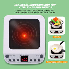 CUTE STONE induction cooktop with lights enhances interactive cooking play.