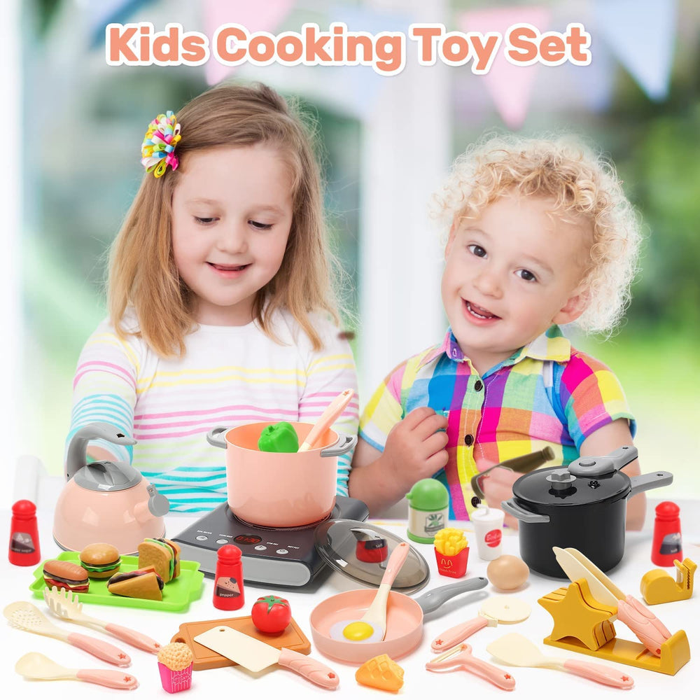 Cute Stone pots and pans set for imaginative meals and role-play