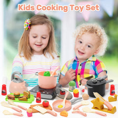 Cute Stone pots and pans set for imaginative meals and role-play
