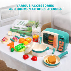 Cute Stone pretend kitchen learning toy promoting social and creative play.